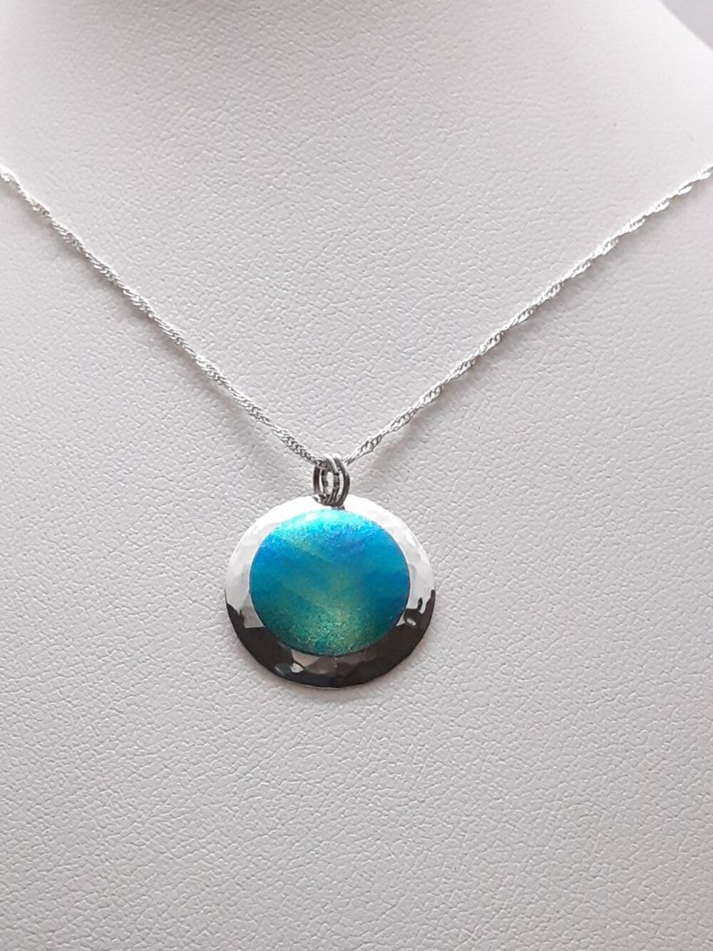 NEW Holly Yashi Blue/Green Nobium Pendant - Picture 13 of 13